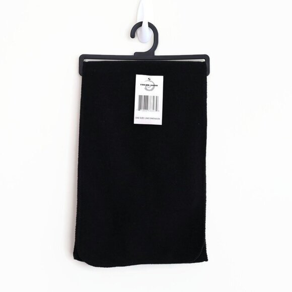 Black polyester winter scarf - Unisex - NWT - 48" x 8", Soft - Picture 1 of 4